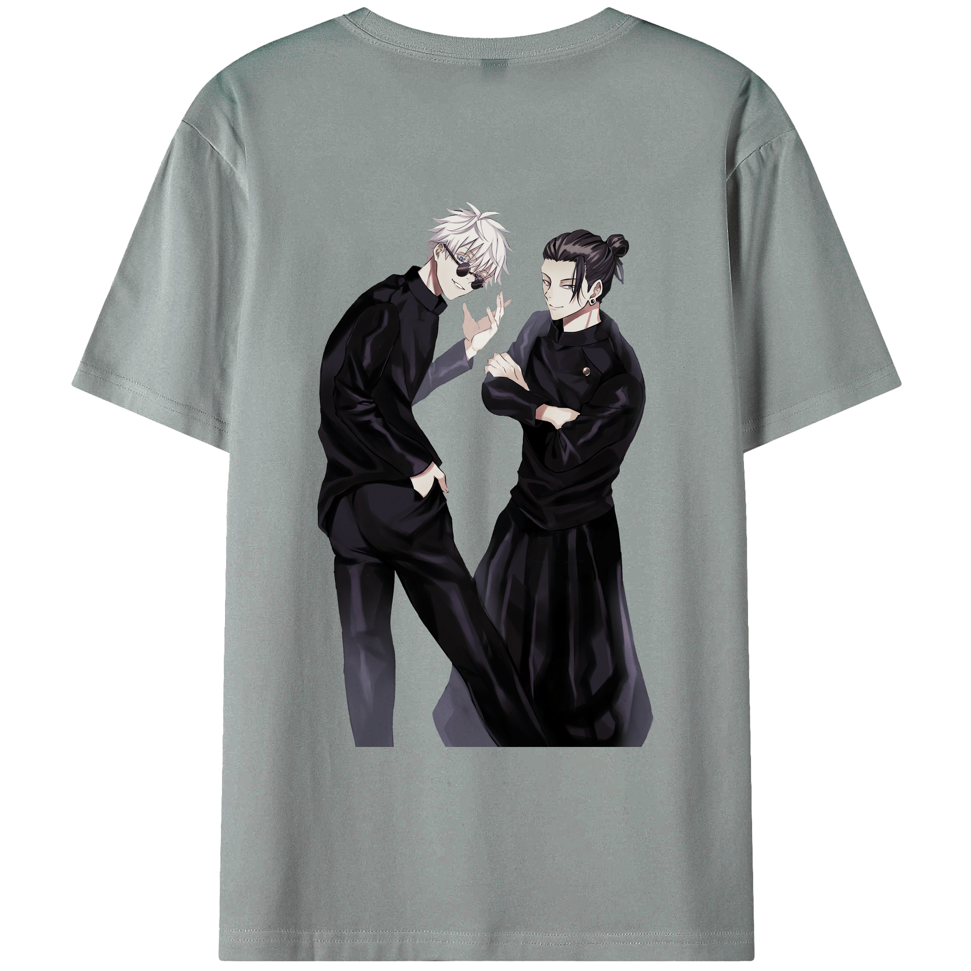 （画像用） 呪術廻戦 Jujutsu Kaisen 綿100％ メンズ半袖Tシャツ（バックプリント） 通気性
